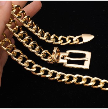 Women's Multi-Layer Metal Chain Belt