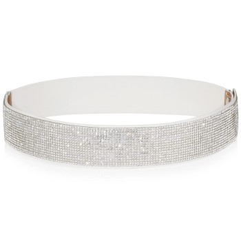 Shiny crystal elastic belt