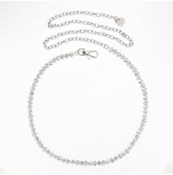 Women's rhinestone dress belt