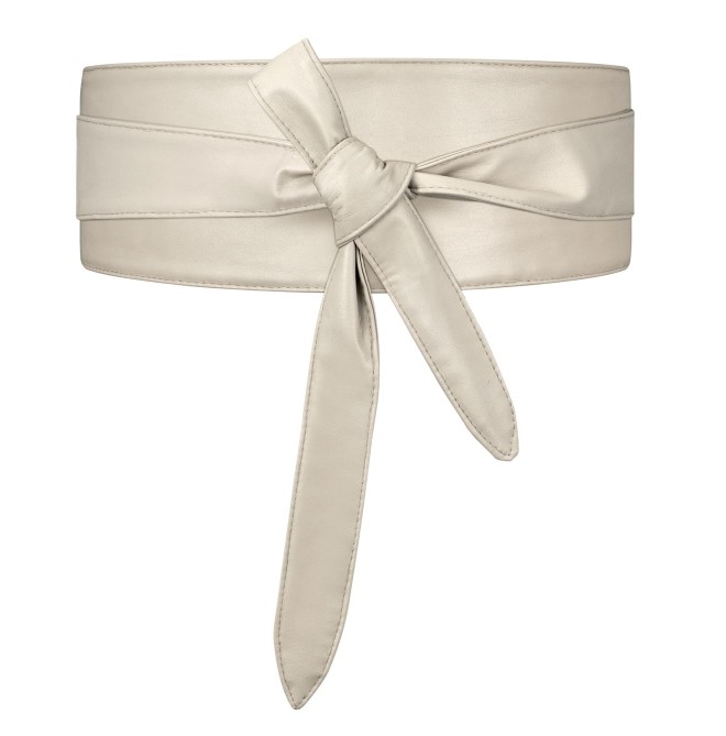 Women's Off-White Soft Leather Waist Belt