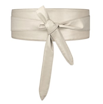 Women's Off-White Soft Leather Waist Belt
