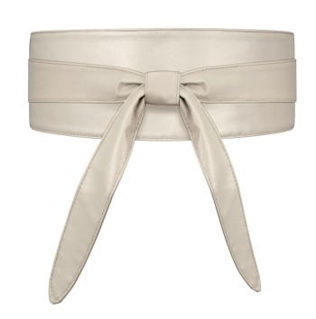 Women's Off-White Soft Leather Waist Belt