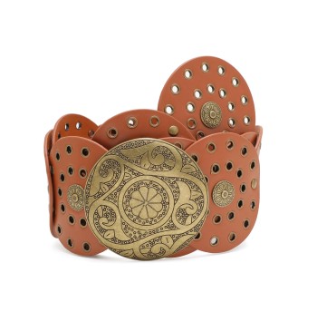 Women's Western Disc Denim Belt