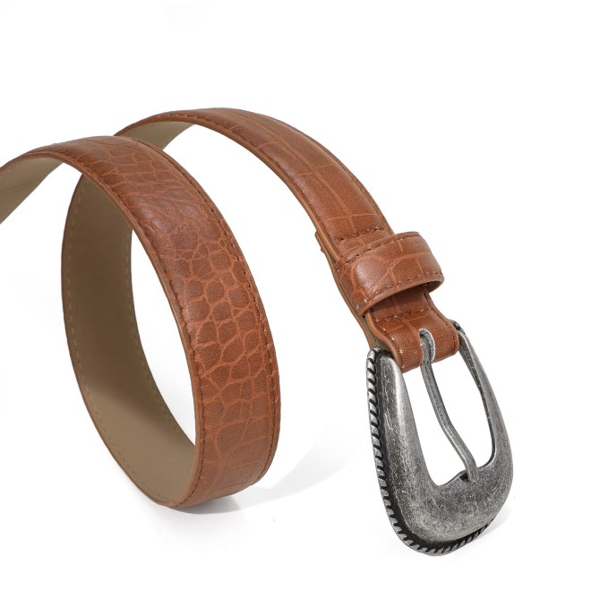 Vintage textured denim style belt