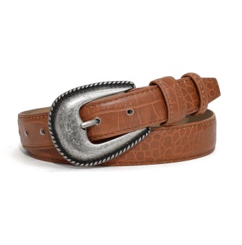 Vintage textured denim style belt