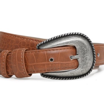 Vintage textured denim style belt