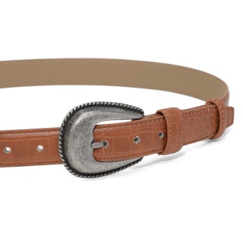 Vintage textured denim style belt